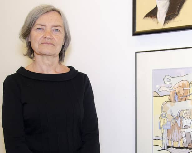 Claudine with her work.