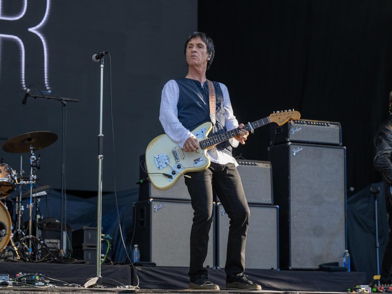 Johnny Marr on stage at Warwick Castle on Sunday, July 21. Photo by David Jackson.
