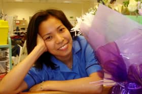 Nurse and mum-of-three Rose Fuentebaja, 40, had been in hospital for a week when she suffered a cardiac arrest and died in June 2017. _hoto: Hudgell Solicitors / SWNS).