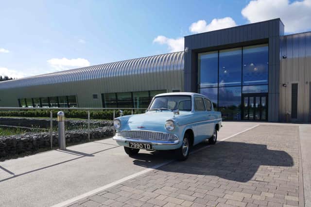 A raffle, which will raise funds for the museum’s future plans, offers a rare opportunity to take a ride in one of five legendary vehicles from the collection, including the Ford Anglia from Harry Potter and the Chamber of Secrets. Photo supplied by British Motor Museum