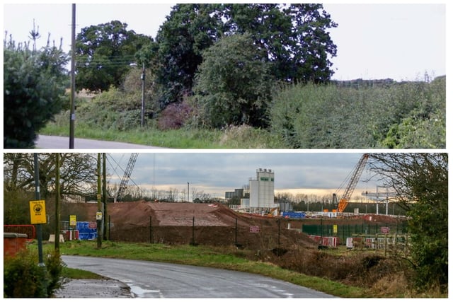 HS2 work at Attleboro Lane, Water Orton, Warwickshire