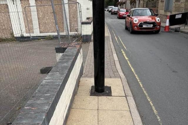 The new lamp post was installed in September. Photo by Stephen Gardner