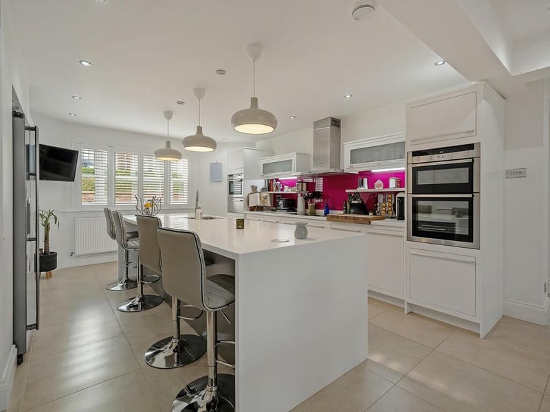 The kitchen area