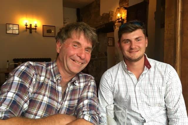 Andy with son Len.