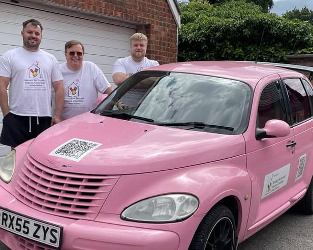 The trio will head to Barcelona in this £500 car.