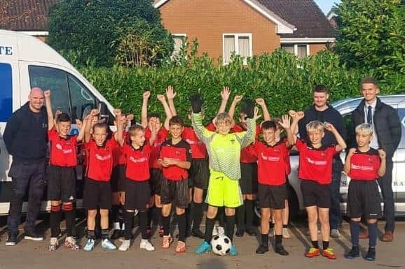Balsall Common Primary School's Year 5 & 6 Boys Football Team haav had their new kit sponsored by Direct Carpets & Flooring. Photo supplied.