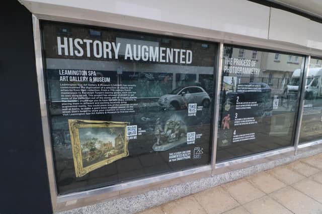 The Windows into the Past exhibition in Market Street, Warwick town centre.