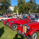 Classic cars in the Pump Room Gardens at last year’s show. Picture supplied.