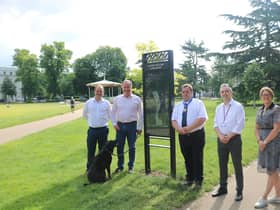 From left to right Cllr Liam Bartlett (WDC), Cllr Andrew Day (WDC), Mayor of Leamington Spa Cllr Nick Wilkins, Mark Brightburn (WDC) and Sarah Windrum (CWLEP). Picture submitted.