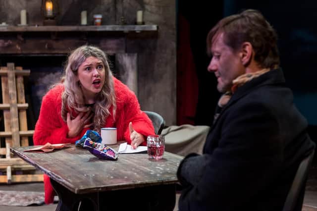 Nona Davies as Lua and Dave Crossfield as Mr West in The Winterling (photo: Richard Smith)