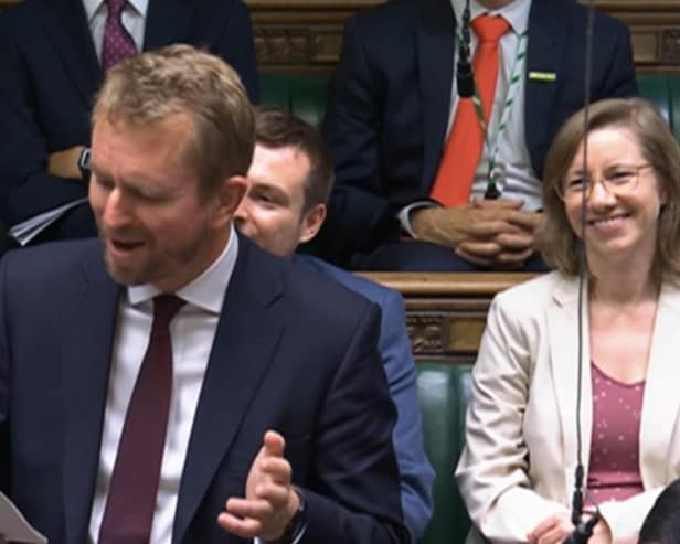 Rugby's new MP John Slinger delierving his Maiden Speech in the House of Commons (image: Parliamentlive.tv)