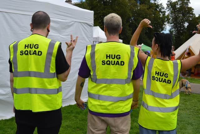 The community rallied together at the weekend to help get the Warwickshire Pride site in Leamington ready after vandals tore down flags and decorations. Photo by Leanne Taylor