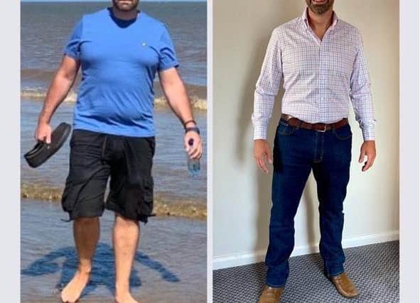 Todd before and after his fitness journey