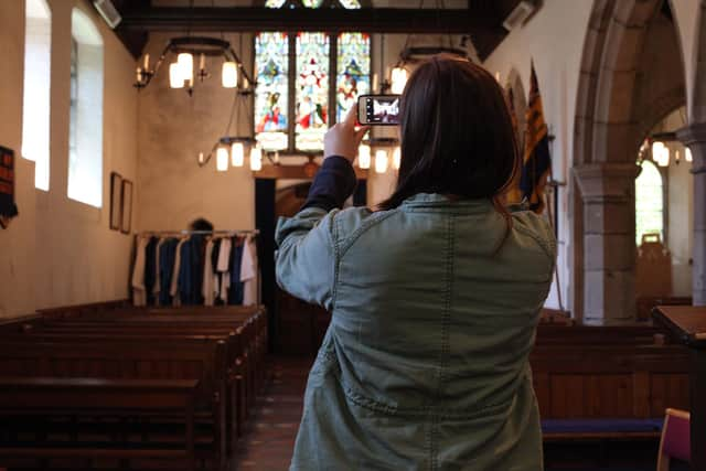 A volunteer for the National Bats in Churches survey. Picture submitted.