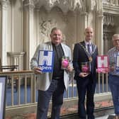 Pictured in the Beauchamp Chapel inside St Mary's Church in Warwick: Reverend Canon Angus Aagaard, Cllr Rob Margrave and Church Warden John Luxton. Photo supplied