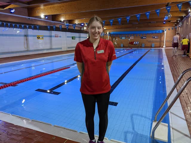 Southam teenager Alisha Zadziorska-Brown has become a fully-qualified swim teacher – in a bid to ensure youngsters don’t get into trouble in water as she did as a child. Picture submitted.