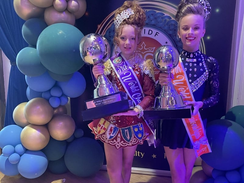Team mates Sinead Mccreedy and Willow Bourne.