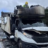 Firefighters were called out at 10am to reports of a large vehicle fire on the M6 motorway between Junction 1 for Rugby and the Catthorpe Interchange. Photo: Kenilworth Fire Station.