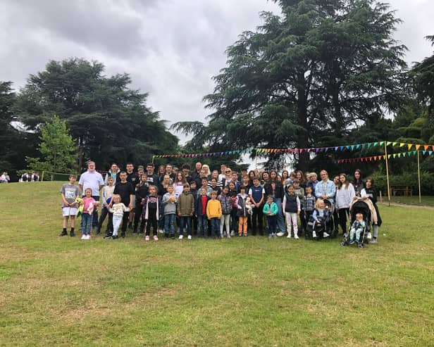 Ukrainian orphanage children who had to flee their homeland when war broke out have enjoyed a day at Warwick Castle. Photo by Steven Carr