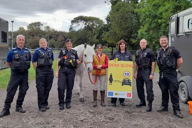 Operation Close Pass - which took place on Thursday September 21 in Smeaton Lane, Brinklow - was designed to see how motorists reacted when driving past a horse and rider, who were accompanied by a PCSO on a bicycle - with all parties wearing hi vis.