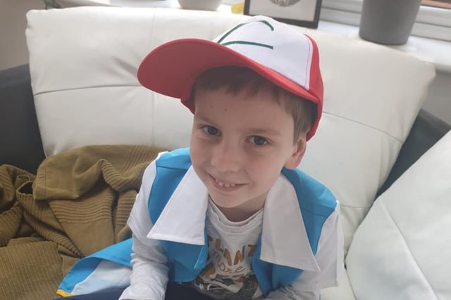 Our Lady and St Teresa's Catholic Primary School Pupil Michal, 7,  as Ash Ketchum.