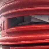 The red post box in Willes Road was overflowing.