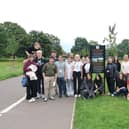 Pictured with the Eurocamp 2023 students in St Nicholas Park are; Jayne Topham, Town Clerk and Steward of Warwick Court Leet, Mayor of Warwick Cllr Oliver Jacques, Paul Garrison, Warwick District Council, Amy Bambridge, TCAF Project Delivery Officer, The Heart of England Forest. Photo supplied