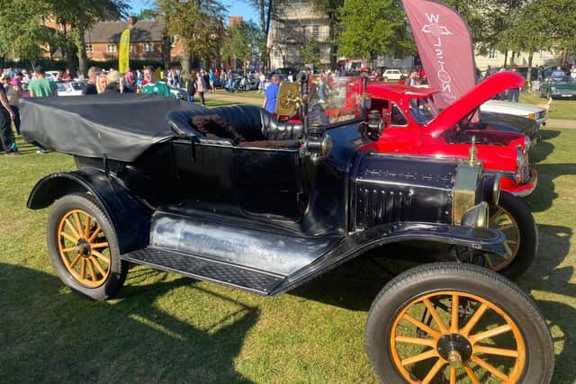 Classic cars in the Pump Room Gardens at last year’s show. Picture supplied.