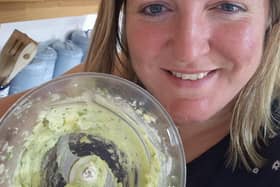 Milly with her delicious garlic butter.