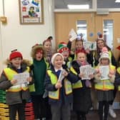 Boughton Leigh Junior pupils get ready to head out into the community.