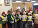 Boughton Leigh Junior pupils get ready to head out into the community.