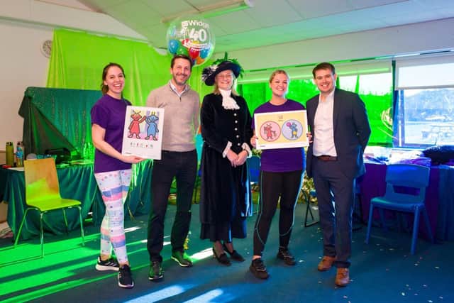 The event at Evergreen school was part of the 40th anniversary celebrations of local company Widgit.