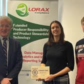 Rugby MP Mark Pawsey with Michelle Carvell, COO & Director of Lorax EPI and David Markham, CTO & Director of Lorax EPI
