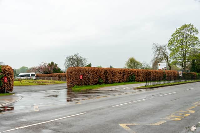 The turning circle at Myton School in Warwick. Photo by Mike Baker