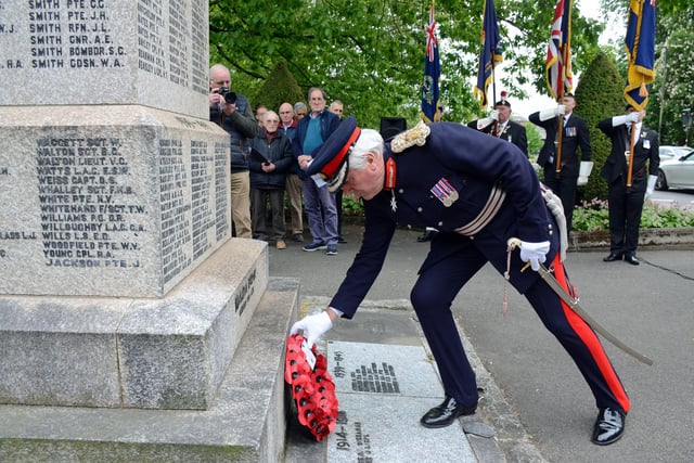 Photos of the service which took place at the war memorial at Euston Place in Leamington town centre on VE Day 80 yesterday (Thursday May 8).