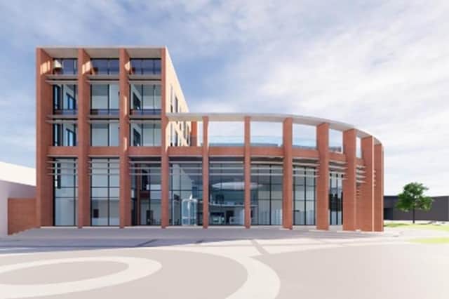 An artist's impression of the new, central building