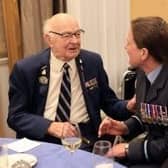 WW2 veteran Russell ‘Rusty’ Waughman at the Bomber Command Memorial. Credit Ollie Dixon.