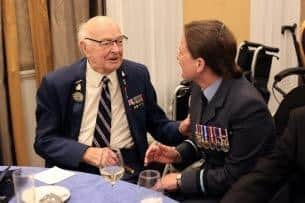 WW2 veteran Russell ‘Rusty’ Waughman at the Bomber Command Memorial. Credit Ollie Dixon.