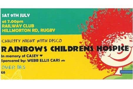 Sue Forrest and her husband Trevor are hosting the event at the Rugby Railway Club on Saturday July 9 to raise money for Rainbows Hospice for Children and Young People.