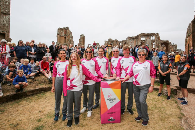 The Kenilworth batonbearers (Photo by Nick England/Getty Images for Birmingham 2022 Queen's Baton Relay)