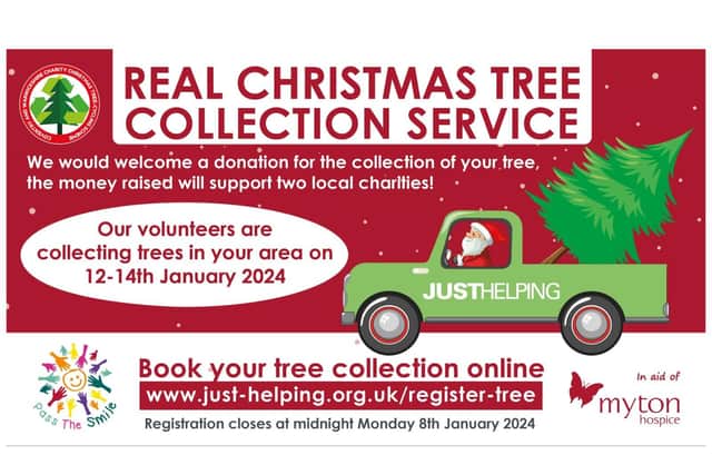 Residents across Warwickshire are being urged to recycle their real Christmas trees - and there's also an option to support charity while doing so. Photo supplied by Warwickshire County Council
