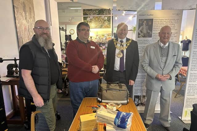 The Mayor of Warwick, Cllr David Skinner attended the first Repair Cafe. Photo by Warwick Visitor Information Centre