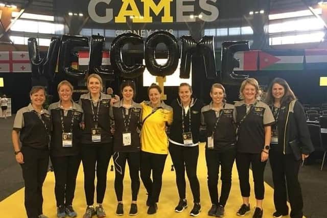 Leamington physiotherapist Lucy Bell (second from the left) at the Invictus Games in Sydney, Australia, in 2018.