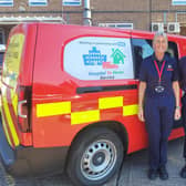 Hospital to Home officers Saeed Sheikh, Michaela Sharp and Tracey Macready.  Credit: Warwickshire County Council