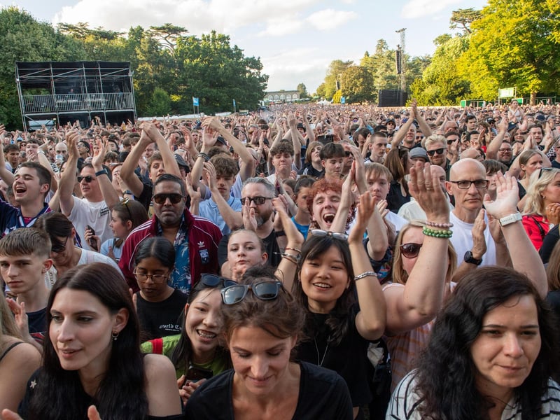 Music fans watching acts perform at Warwick Castle on Sunday, July 21. Photo by David Jackson.