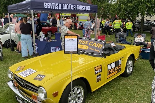 This classic car was available to win in a raffle at the event.