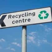 Recycling centres. Stock image.