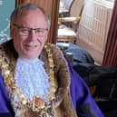 Cllr Alan Boad took the mayoral chain at a ceremony at the town council's annual meeting on Tuesday May 16.