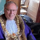 Cllr Alan Boad took the mayoral chain at a ceremony at the town council's annual meeting on Tuesday May 16.
