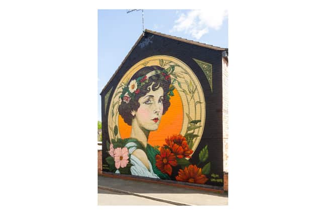 The Lady of Shrubland Street - has been created on a gable end wall of a house in Shrubland Street.Credit: Mike Baker